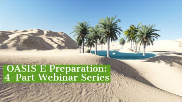 oasis e preparation: 4-part webinar series graphic